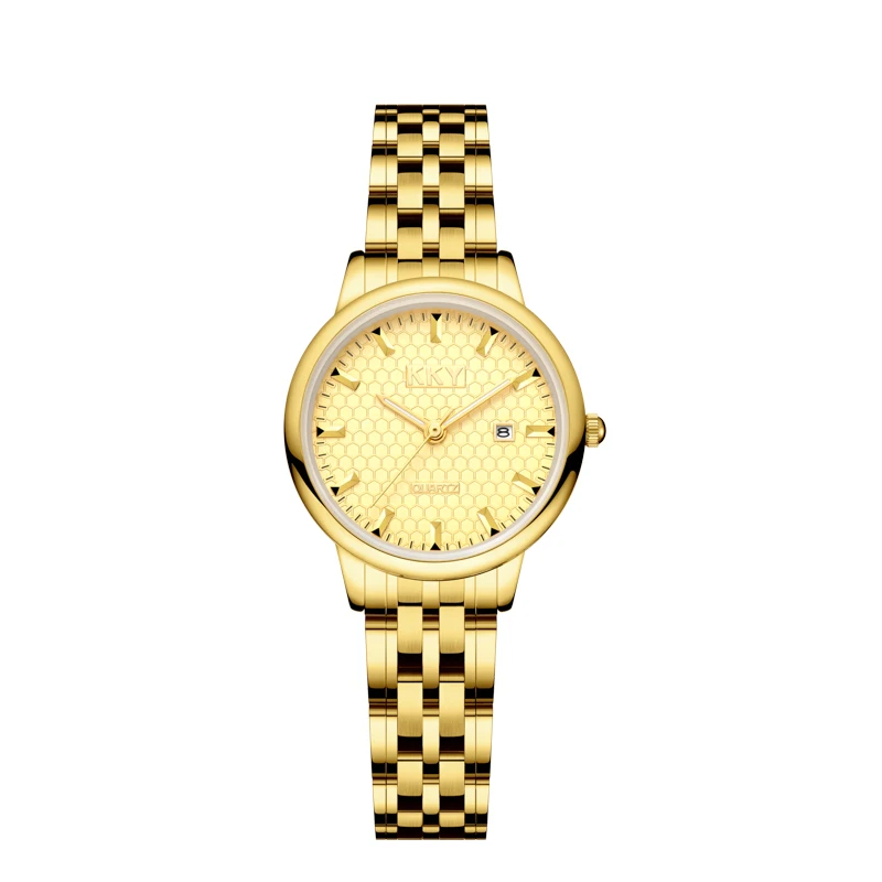 KKY New Brand Creative Golden Briquette Design Quartz Men Women Watches Relogio Masculino Luxury Wrist Watches Female Male Clock 