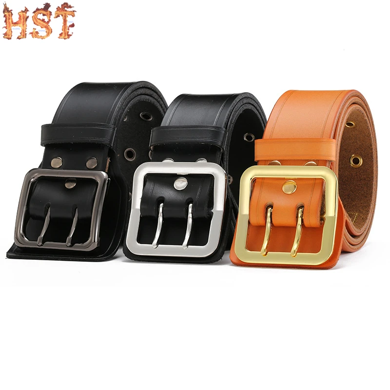 

Men's belt High-grade cowhide belt Widening Special warfare belt Double hole double pin buckle high quality Tactical pants belt
