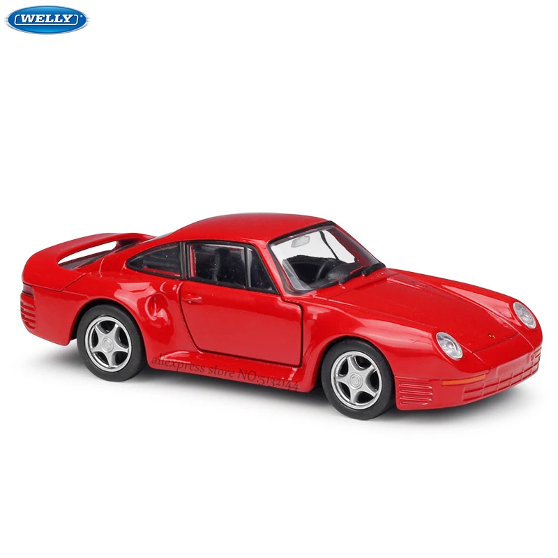 WELLY 1:36 Porsche 959, спортивный автомобиль, сплав, модель автомобиля, машина для моделирования, коллекция игрушек, вытяжной автомобиль, коллекция подарков