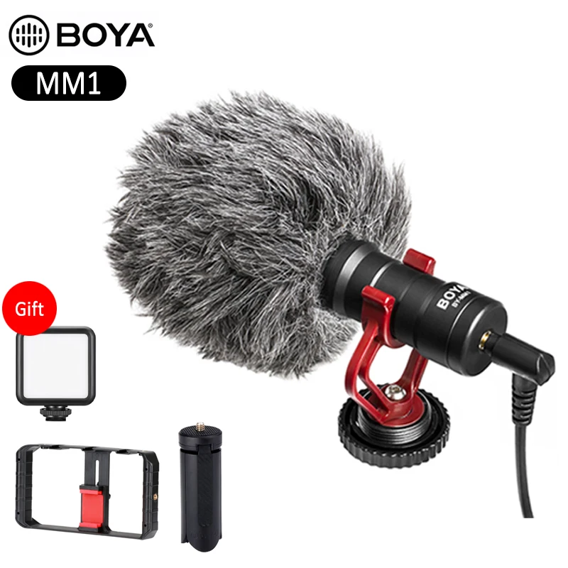 BOYA BY MM1 микрофон для видеозаписи смартфона iPhone Android мобильный телефон DJI Osmo
