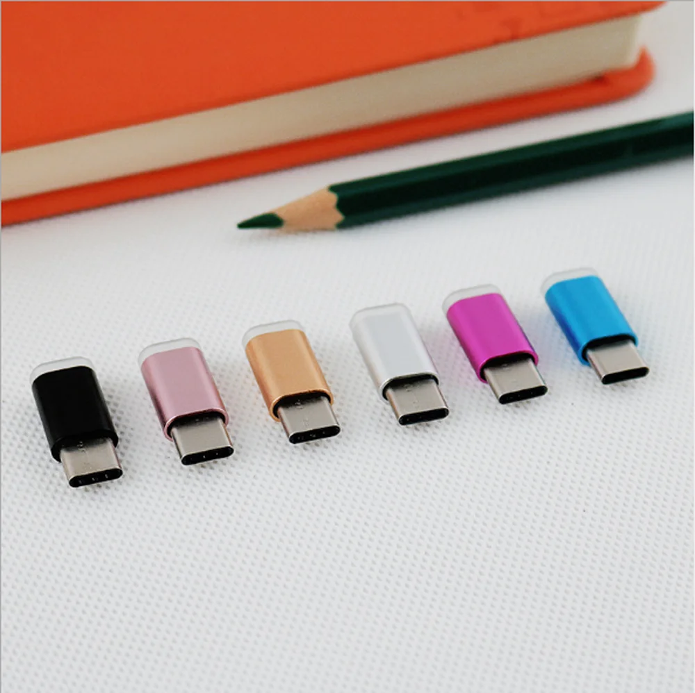 100 шт. металлический usb-адаптер Mirco для кабелей мобильных телефонов type-C, конвертер для iph