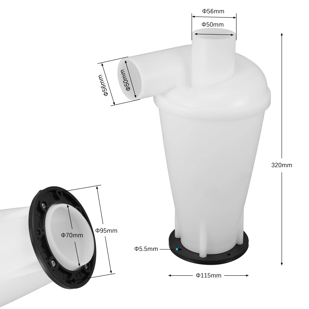 Циклон SN50T3f(циклон с турбонаддувом третьего поколения) 1 шт. пылесборник фильтр с турбонаддувом циклон с фланцевым основанием