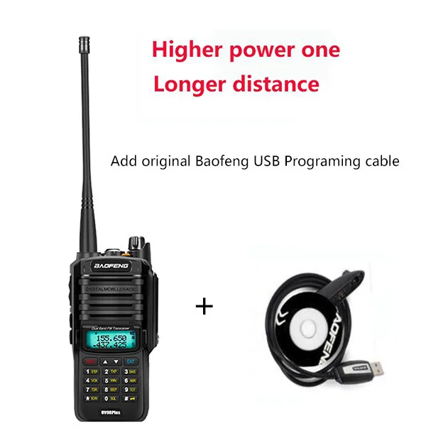 Обновление uv9r Baofeng UV-9R plus 50 км портативная рация 10 Вт 4800 мАч двухстороннее радио vhf uhf ham Радио большой диапазон CB радиостанция - Цвет: 1 program cable