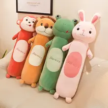Soft Cute Cartoon Short Plush Pillow Cylindrical Adult Children Pillow Plush Toys Baby Sleep Appease Pillow Home Sofa Cushion