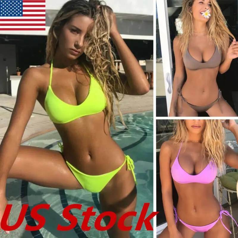

Women Push Up Bikini Set Bra Padded Swimwear Bandage Lady Swimsuit Bathing Suit Beachwear Short Bathing Swim Swimsuit