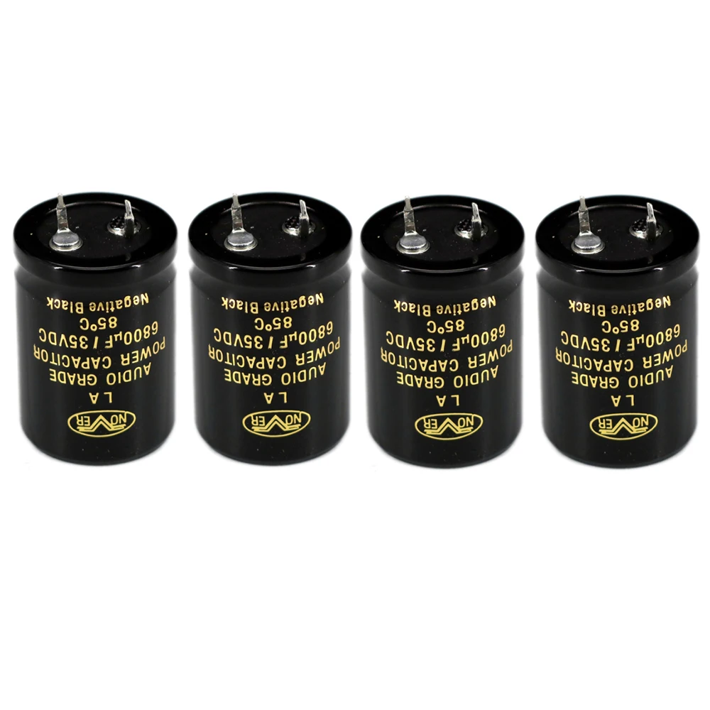 2pcs—12pcs Nover LA 6800uF 35V 25x35mm Pitch 10mm 35V/6800UF HIFI HI-FI Fever Golding Capacitors AUDIO Electrolytic Capacitor 4