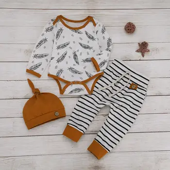 

Newborn Baby Boys Girl Clothes Romper Bodysuit Pants Leggings Outfits 3PCS