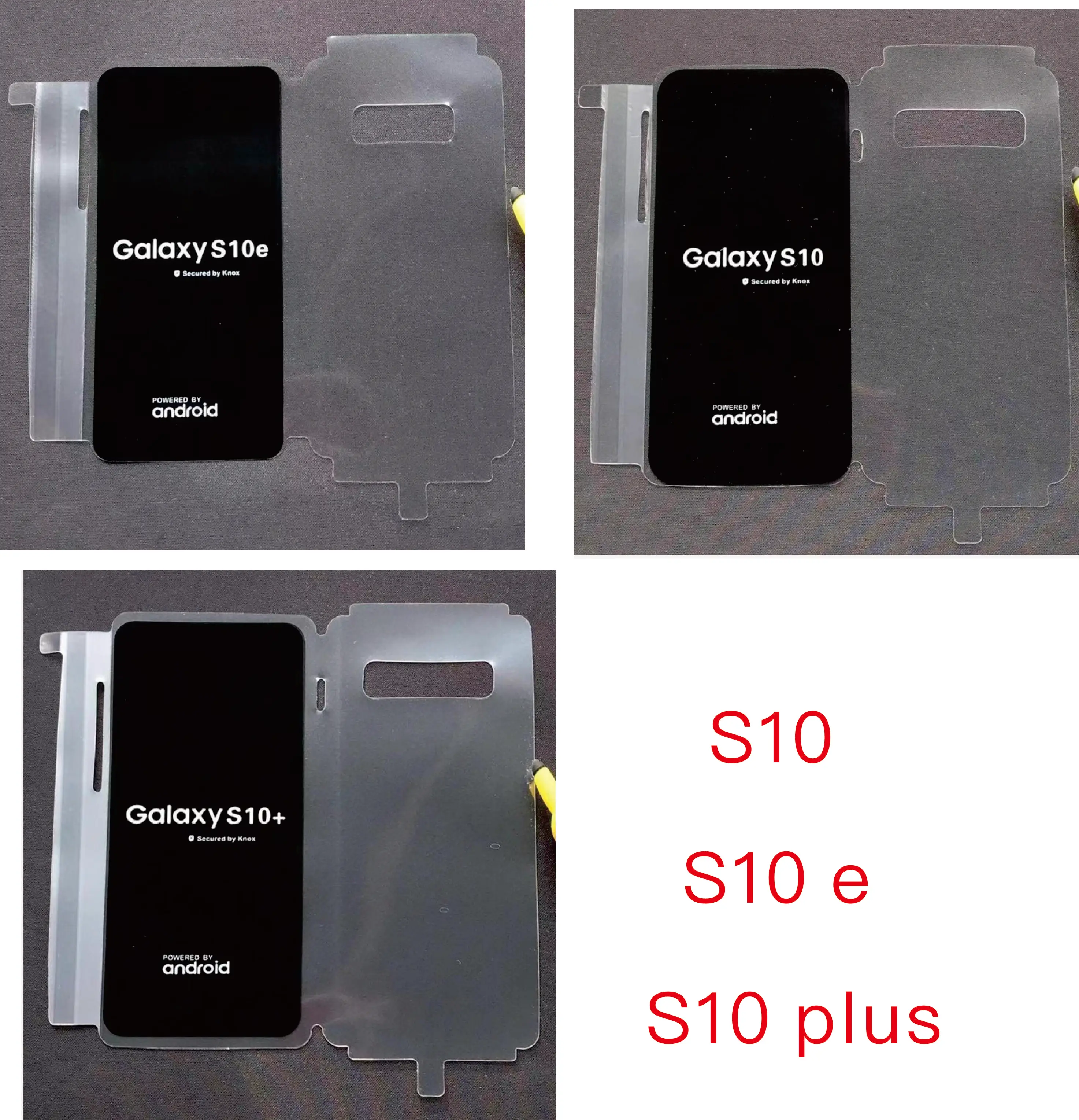 

100pcs Plastic Seal Original Factory New Phone Film for Samsung S10 10e S10plus
