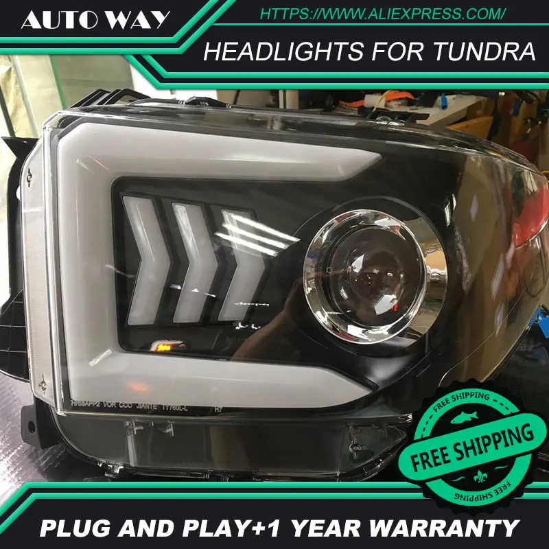 Автостайлинг фары для Toyota Tundra светодиодный ные H7 D2H Hid опция ангельские глазки