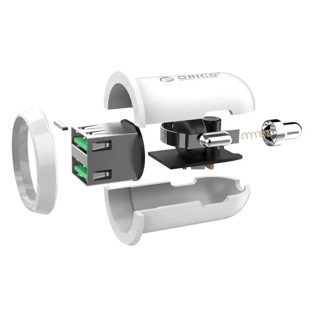 Автомобильное зарядное устройство ORICO 17 Вт 3.4A прикуриватель двойной USB адаптер