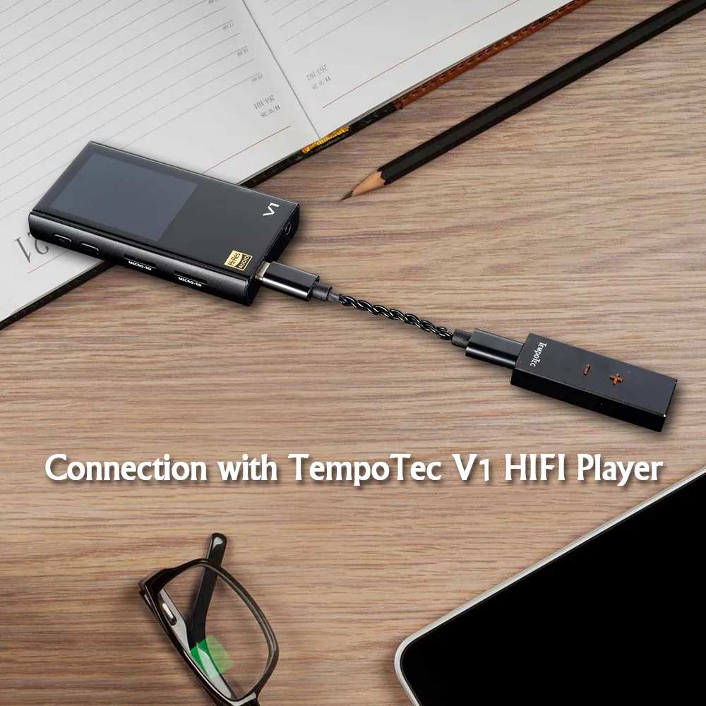 Amps Headphone Amplifier TempoTec Sonata HD PRO Android PC USB Type C To 3 5mm Adapter DAC Portable Audio Out HiFi Decoding