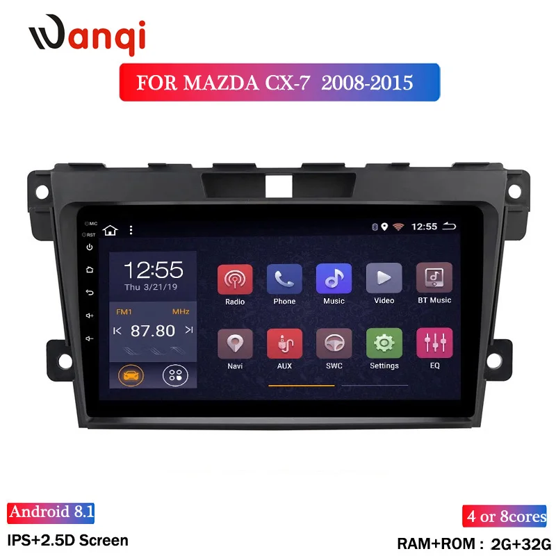 Мультимедийный видеоплеер Android 8 1 GPS-навигация радио Wi-Fi OBD2 для Mazda Cx-7 cx7 cx 7 2008-2015 |