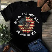 Женская футболка с графическим принтом летняя американским флагом
