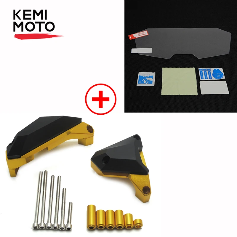 KEMiMOTO For Yamaha MT07 FZ07 Cluster Scratch Speedometer Film Screen Engine Guard Slider Cover Protector MT 07 2015 2016 2017 | Автомобили