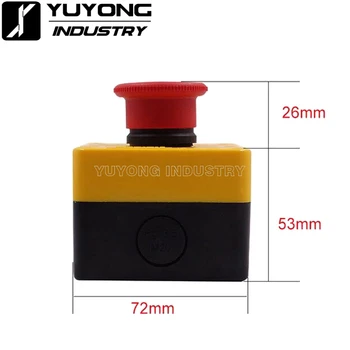 

New Upgrade high Protective E-Stop Switch with DC Power Cable for for V-slot C-Beam OX CNC Workbee CNC Engraving Machine