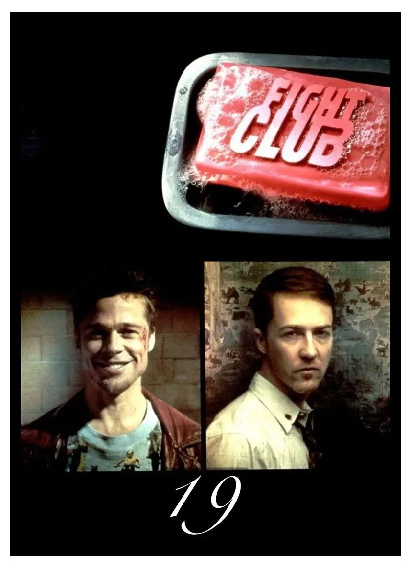 Fight Club фильм домашняя декоративная живопись белая крафт-бумага плакат для кафе комната 42X30 см - Цвет: Светло-зеленый