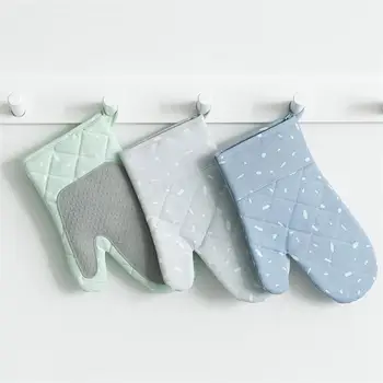 

2pcs Fashion Cloth Oven Glove Kitchen Microwave Glove Potholder Bakeware Insulated Heatproof Resistant Non-slip Baking Gloves