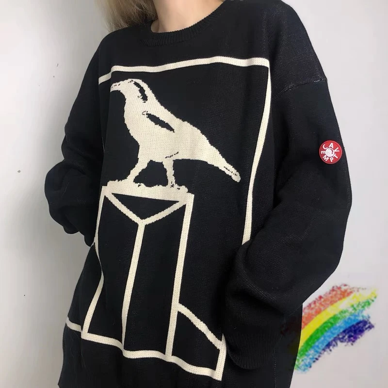 

2021fw CAVEMPT C.E Sweater Men Woman 1:1 Best Quality Crewneck Loose Bird Jacquard Padded Cav Empt Sweater