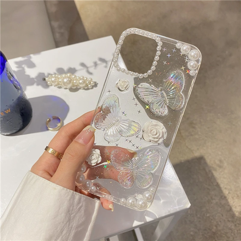Kawaii Butterfly 3D Glitter Phone Case - Limited Edition