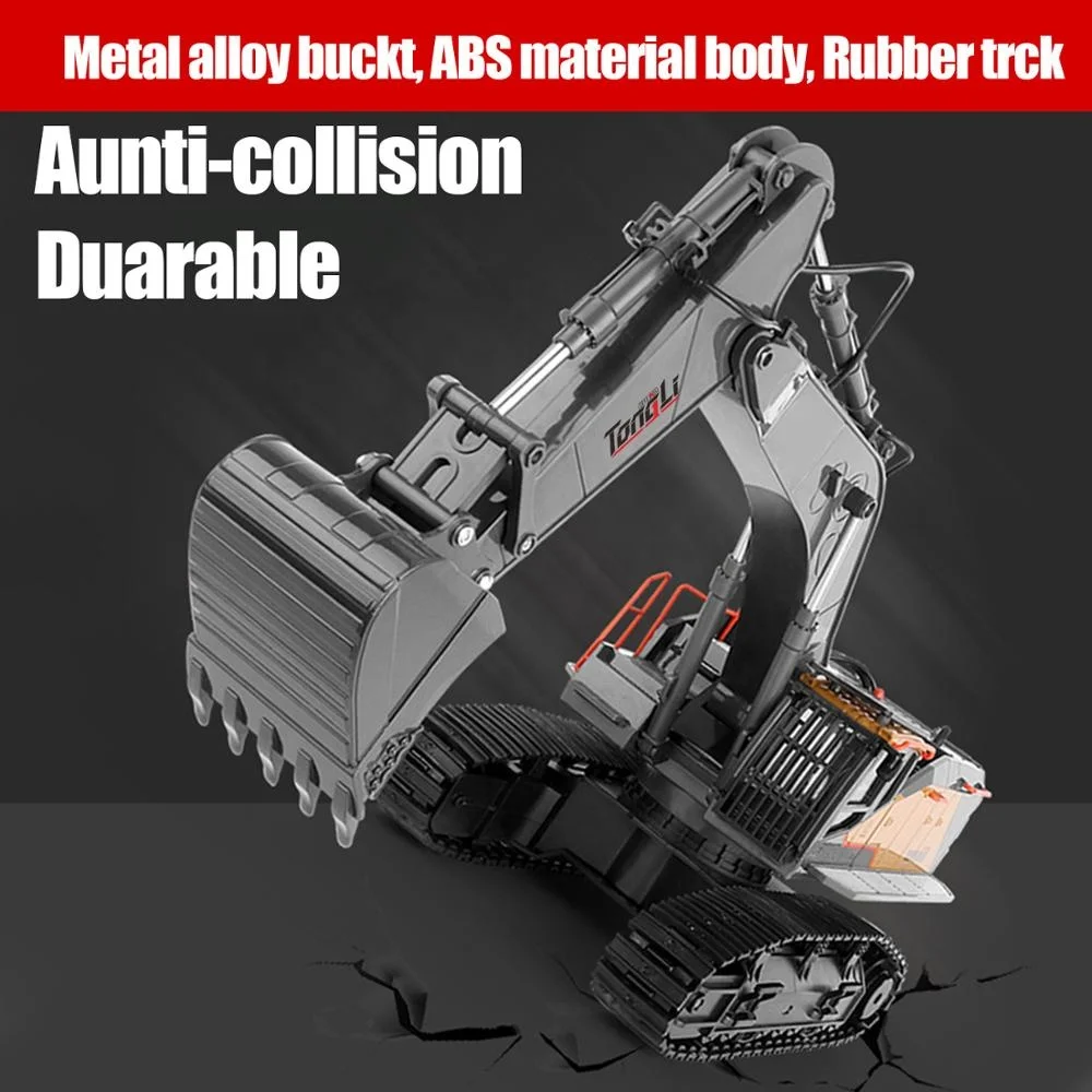 Mexico Stocks Huina 1592/1593/1594 Metal  1/14 Scale RC Excavator Remote Control Digger Construction Vehicle Model 5