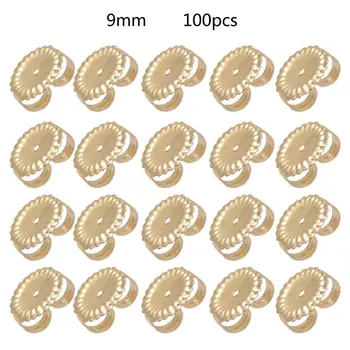 

100Pcs Gold Earring Back Replacement Secure and Comfortable with Ear Studs Locking Tension Grip Earrings Tight Nuts