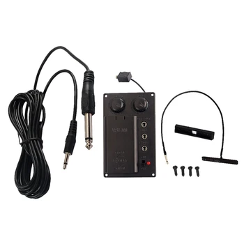 

SEWS-1 Set Violin Equalizer Mute Preamp Pickup EQ with Piezo DIY Plug Hole Output Cable B60 for Electric Violin Accessory