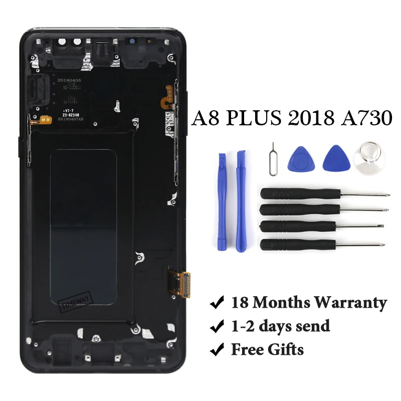 

A730 LCD For Samsung A8 Plus 2018 LCD Display Touch Screen Digitizer Replacement Parts For Samsung A730F SM-A730 Display