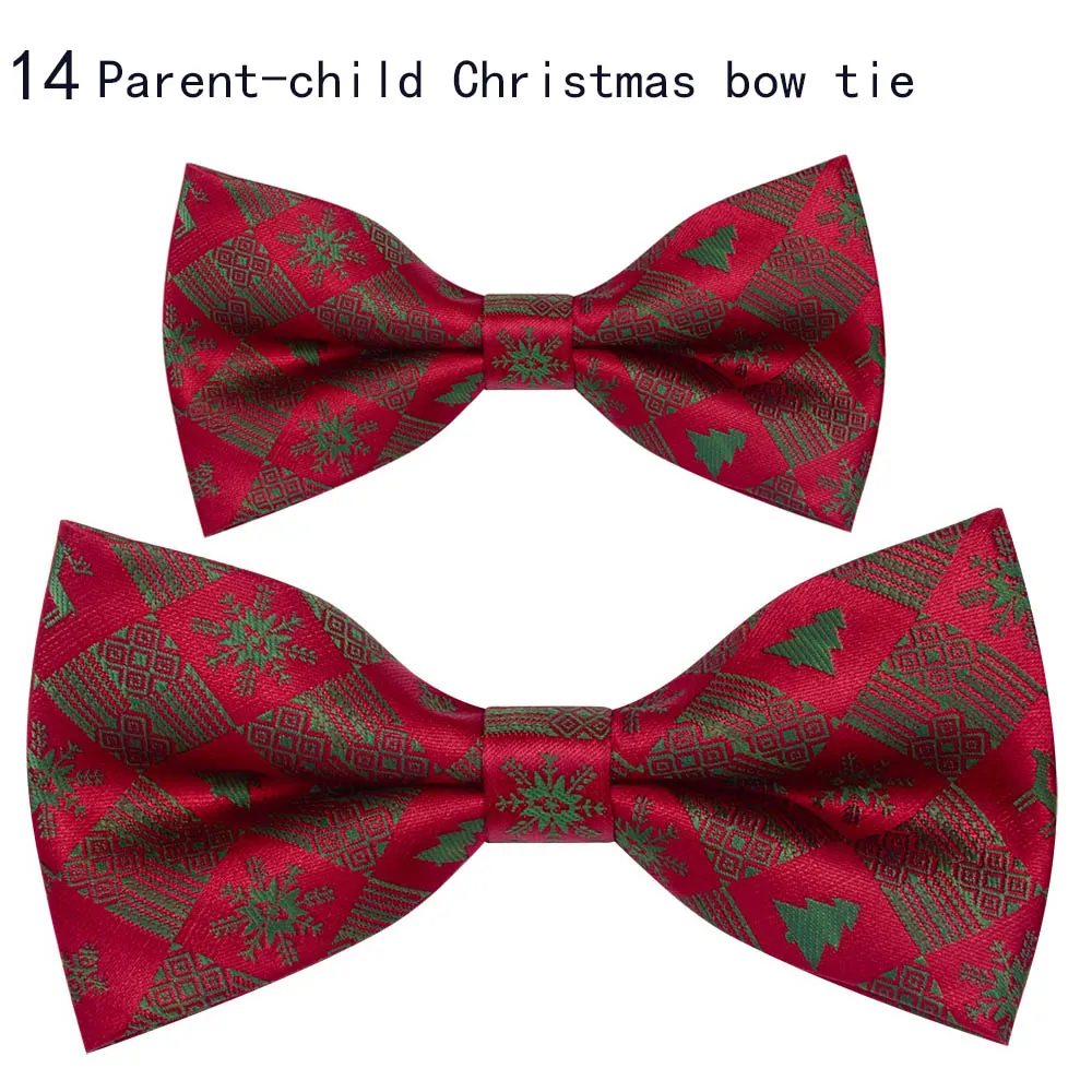 2Pcs/Set Parent-Child Christmas Bowties for Boys Family Men and Kids Father Mother Son Daughter Baby Children for kids necktie