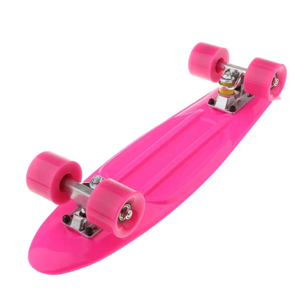 22inch Kids Complete Skateboard Cruiser Boys Girls Mini Skate Board Retro Longboard 200 lb Max Load Weight with Smooth Wheels