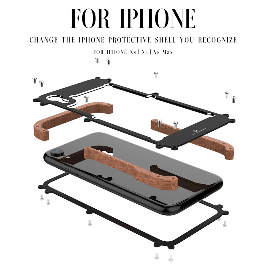Чехол для телефона iPhone XS Max R-Just деревянный металлический бампер чехол для iPhone XS XR алюминиевые рамочные Чехлы для телефона аксессуары