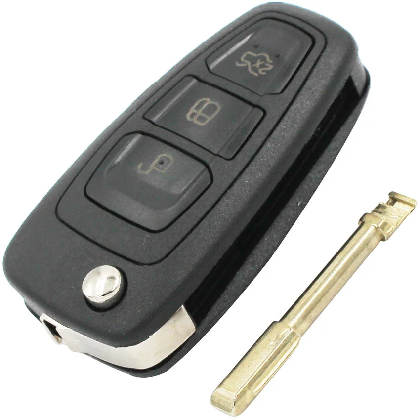 Складной дистанционный ключ 3 кнопки P/N: 5WK49986 для Ford C-Max S-Max Focus Grand Mondeo 2010- 433 МГц ID83 чип с FO21 лезвие