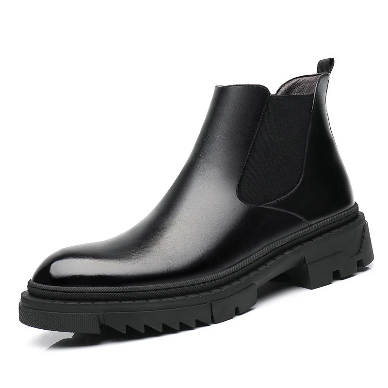 mens thick sole chelsea boots