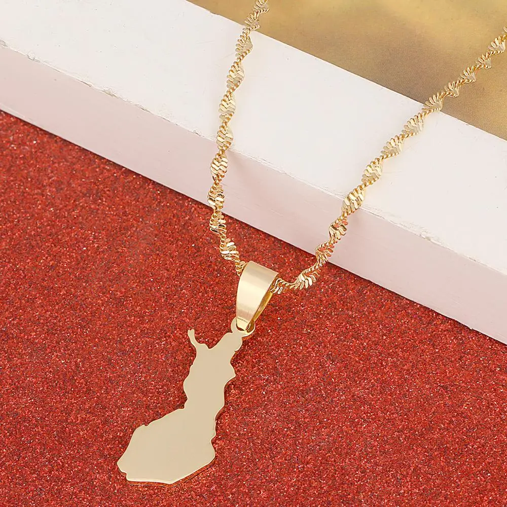 Suomen Tasavalta Map Pendant Necklaces for Women Suomi Finland Maps Chain Jewelry 6