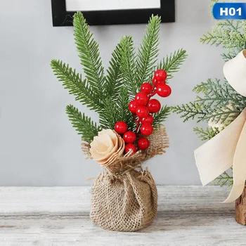 

1PCS High Quality Small Xmas Tree Ornament Decor Christmas Decorations 25cm Christmas Mini Tree Ornaments