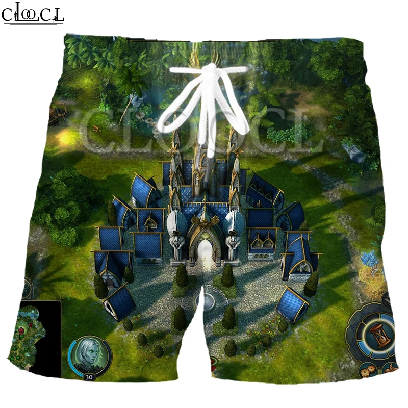 CLOOCL  Classic Game Heroes of Might & Magic Men Shorts 3D Print Elastic Fashion Wild Harajuku Beach Pants