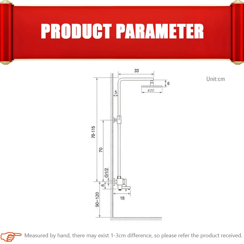 LED Digital Shower Set Chrome Bathroom Faucets Thermostatic Shower Mixer System SPA Rainfall Hot Cold Bath Tap Wall Mount Grifos