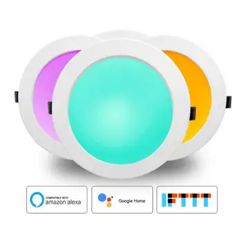

2/4/6PCS Smart Home LED Downlight Automation WiFi Switch Light Bulb Work With Alexa Google Home Assistant Smart Life Tuya APP