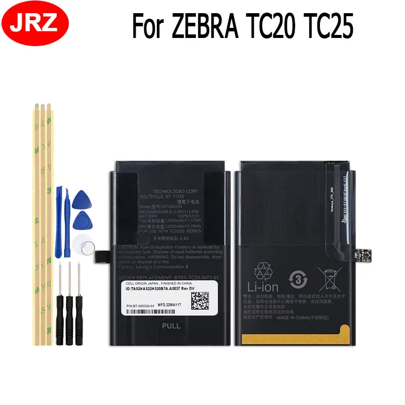 For ZEBRA TC20 TC25 Battery 2900mAh Mobile Phone Replacement BT-000334  Batteria Batterie Accumulator AKKU with Free Tools