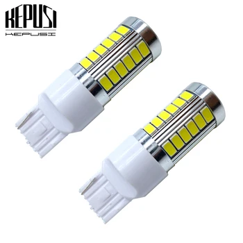 

2x 7443 T20 W21W 7440 33 SMD 5630 5730 LED W21/5W WY21W LED Backup Reserve Light Brake Bulb Turn signal Lamp DRL 12V white