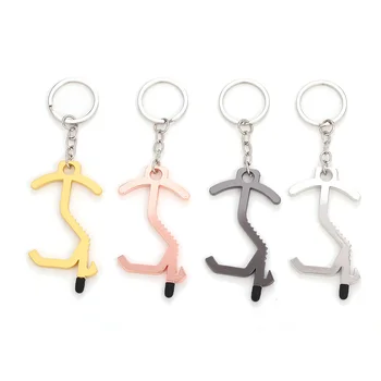 

10pcs/lot Non-Contact Safe Touch Key Chain EDC Door Opener Hygiene Hand Contactless Door Opener Wine Bottle Opener Multi Opener