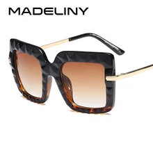 MADELINY, новинка, квадратные солнцезащитные очки для женщин, фирменный дизайн,, модная неправильная оправа, Женские винтажные солнцезащитные очки, оттенки MA228