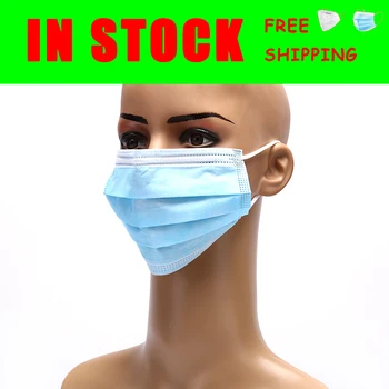 

Face Masks 3 Layers Anti Bacteria Disposable Proof Flu Face Mouth Mask Non Woven