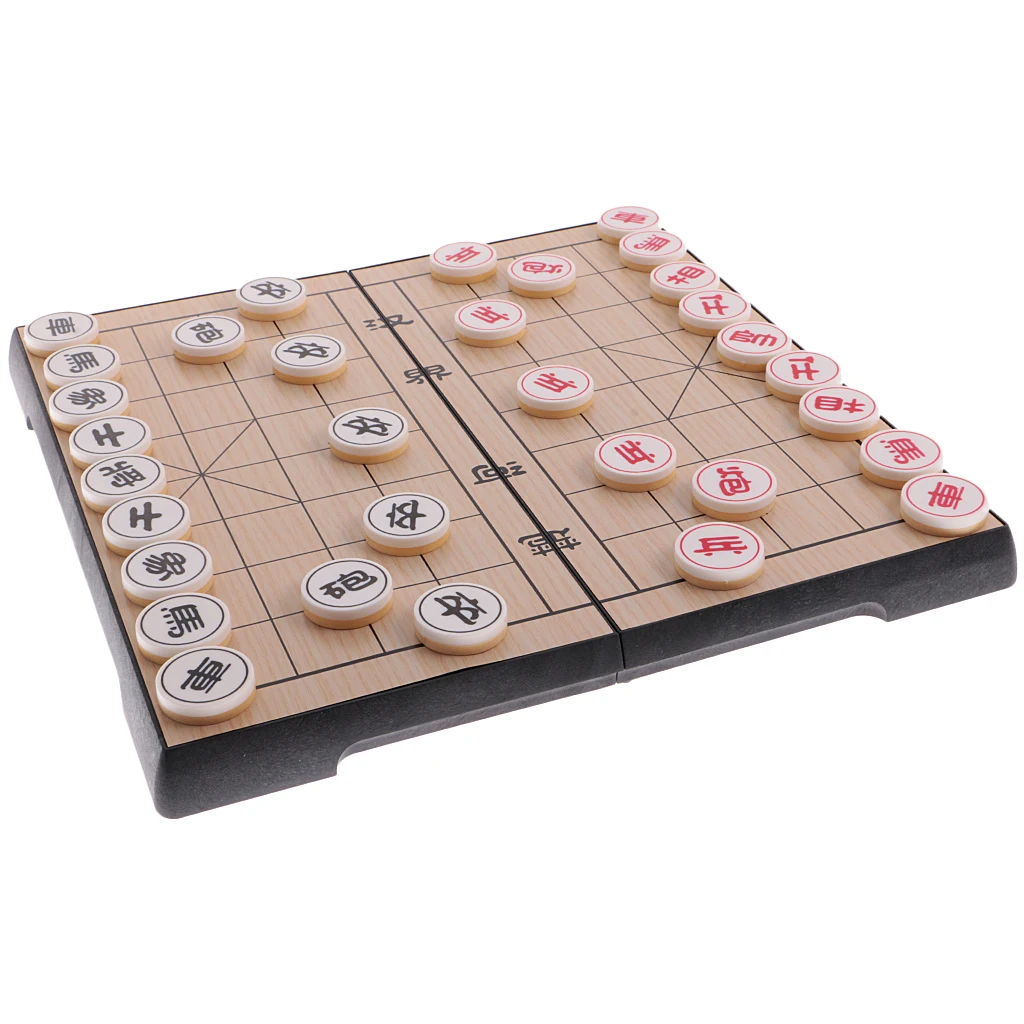 Портативный Xiangqi китайский Шахматный набор Магнитная Складная семейная настольная игра