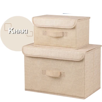 

Sale 2 Pcs Foldable Storage Bins Kit Linen Home Wardrobe Clothes Foldable Holder Closet Organizer Storage Box Bag Home Decor D30