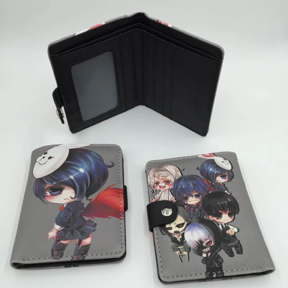 

Аниме Токийский Гуль Kirishima Touka короткий кошелек для мальчиков и девочек кошелек на пуговицах