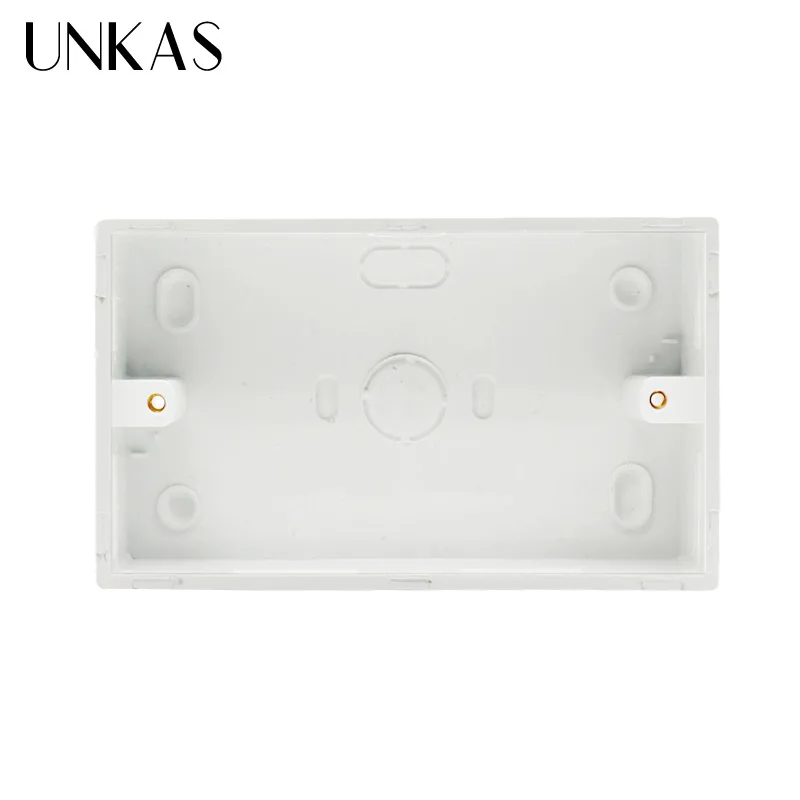 Внешняя Монтажная коробка UNKAS для любого положения поверхности стены 146 мм* 86 мм* 32 мм для 146*86 мм стандартного сенсорного переключателя и розетки