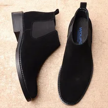 Luxury Cow Leather Business Men Ankle Boots New Slip On Mens Suede Boots Quality Genuine Leather Men Dress Boots Shoes Luxury Cow Leather Business Men Ankle Boots New Slip On Mens Suede Boots Quality Genuine Leather Men Dress Boots Shoes