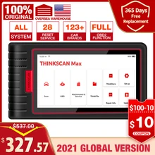 Thinkcar thinkscan máximo leitor de código automotivo do varredor obd2 profissional do sistema completo com 28 função de redefinição livre pk crp909/mk808