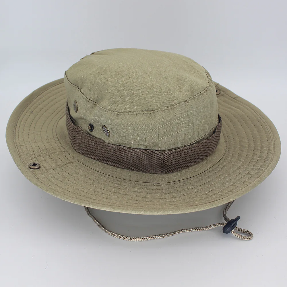 Outdoor Sports Bonnie Hat Breathable Hunting Fishing Wide Brim Cap Sunshade Climbing Camping Hat Foldable Army Tactical Cap