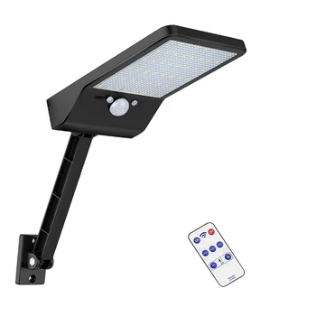 

LED Solar-porch-Wall-Light Garden-path-Lamp Outdoor Black White Three Modes Waterproof With rotate bracket remote control#3